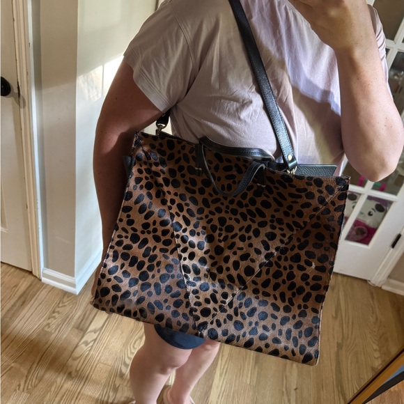 Clare V Leopard Ponyhair Messenger Bag - Picture 9 of 9